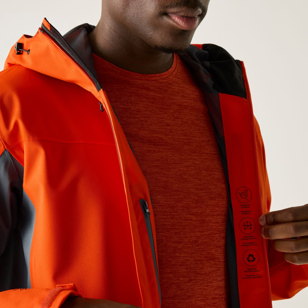 Regatta Mens Birchdale II Waterproof Jacket - Rusty Orange/Dark Storm