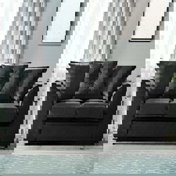 Furnishings For Less Fernando Plush Velvet Fabric 2 Seater Sofa