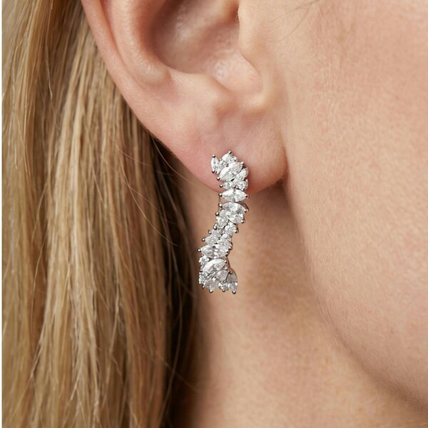 Uchi & Soto Nami Silver Stone Wave Earrings