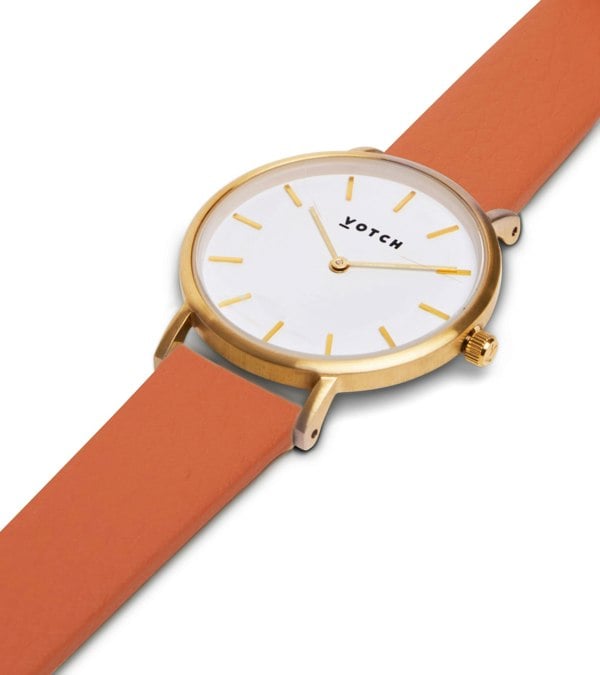 Votch Gold & Burnt Orange Watch | Petite