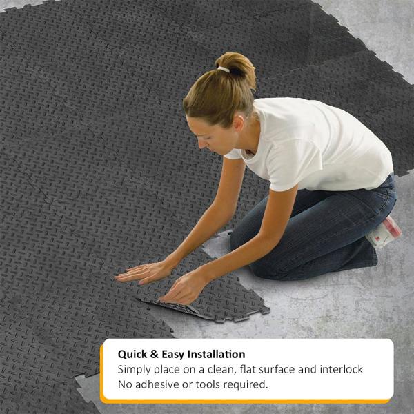 Nicoman Alpha Tile Interlocking Recycled Rubber Floor Tile 30cm x 30cm