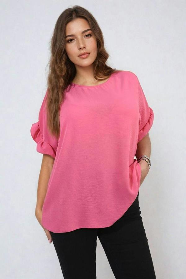 Alexandra Frill Sleeve Top - Pink