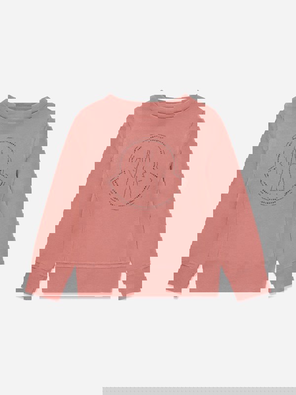 Moncler Enfant Girls Logo Sweatshirt in Pink