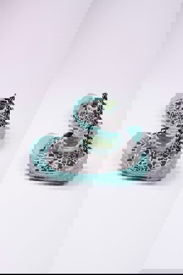Turtl Kids' Recycled Water Shoes in Aqua & Shell Print