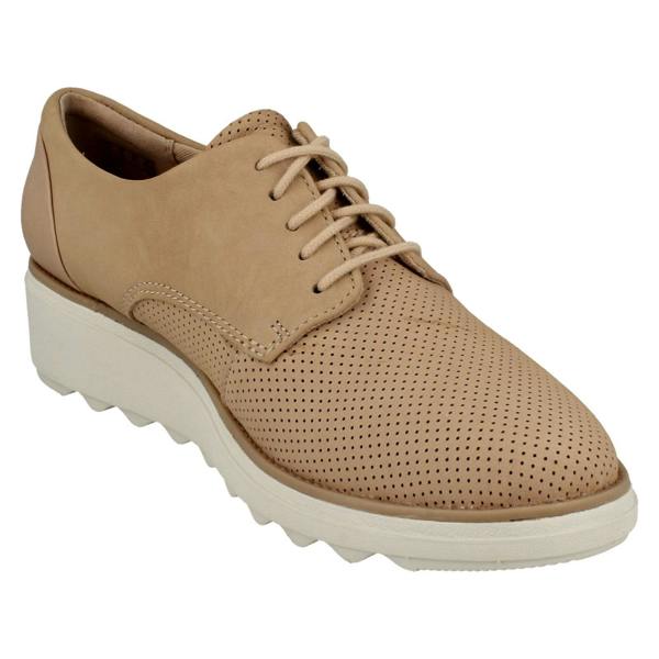 Clarks Ladies Clarks Casual Lace Up Trainers Sharon Crystal