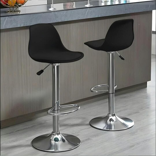 Havendro 2PCS Bar Stools Adjustable Breakfast Swivel Gas Lift Chair Kitchen Cafe Pub Tool