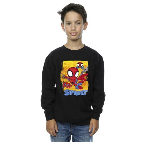 Marvel Boys Spidey And His Amazing Friends Flying Sweatshirt - Black