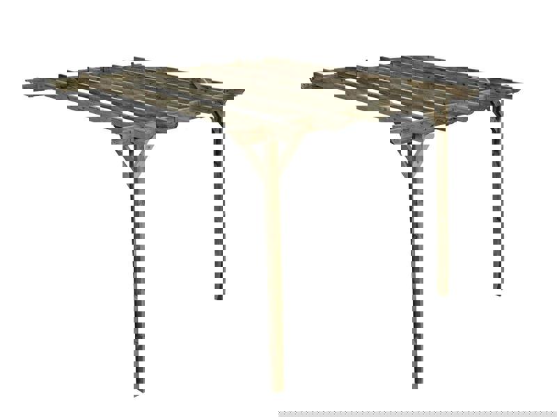 Arbor Garden Solutions Wall Mounted Wooden Pergola Kit - Longhorn Design