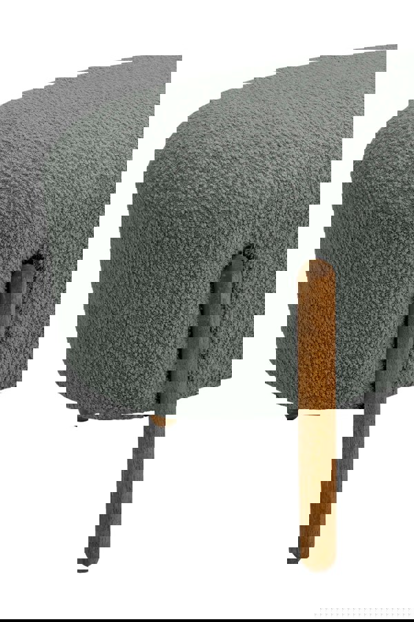 Living and Home Grey Polar Fleece Oval Shaped Bench Entryway Shoe Changing Stool