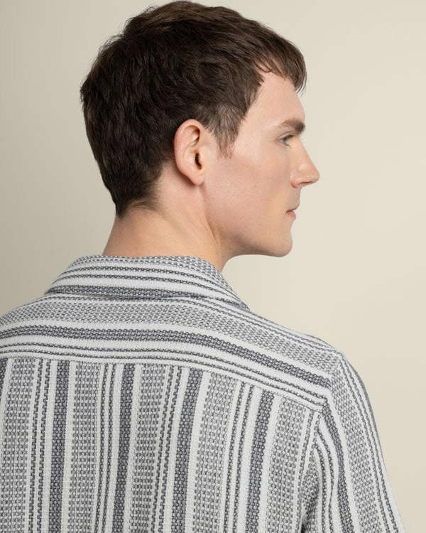 Larsson & Co Olsen - Waffle Stripe Short Sleeve Shirt