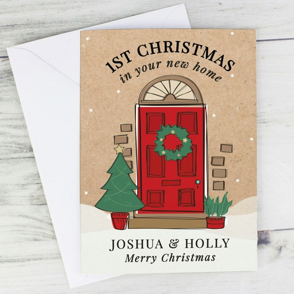 Personalised Memento Company Personalised 1st Christmas In Your New Home Card