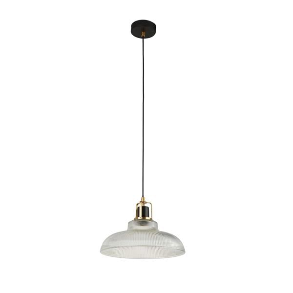 Lighting Collection RIBBED GLASS PENDANT CEILING LIGHT
