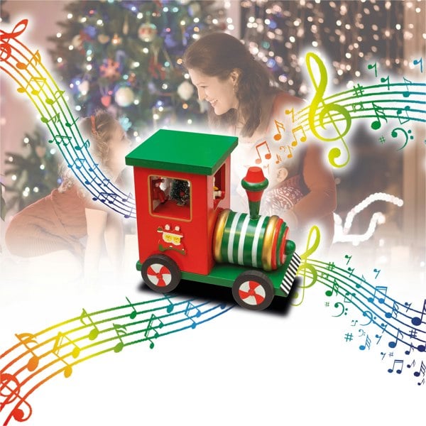 St Helens Wooden Train Music Box
