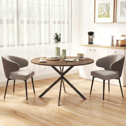 HOMCOM 120 cm Dining Table for 4, Industrial Kitchen Table with Steel Legs