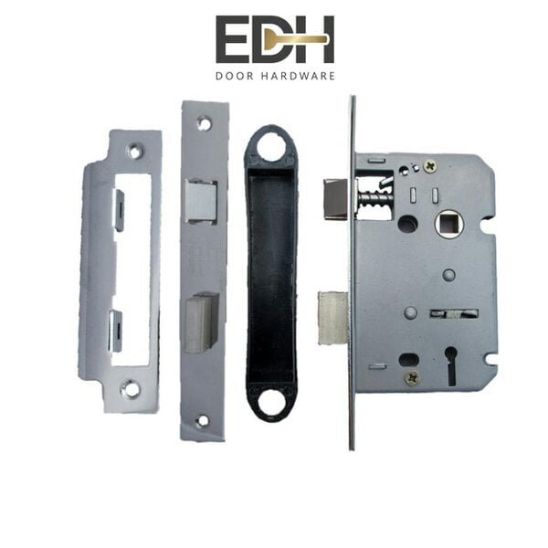 EDH Door Hardware Matt Black Victorian Scroll Door Handles – Handle Only, Handle + Lock or Lock Only – 150mm x 43mm
