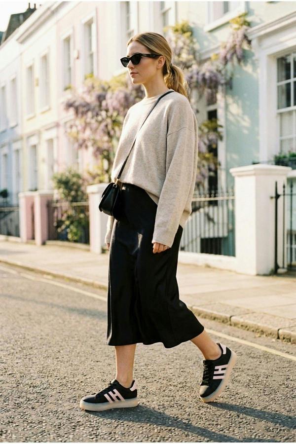Ines Low Top Platform Sneakers | colour:BLACK