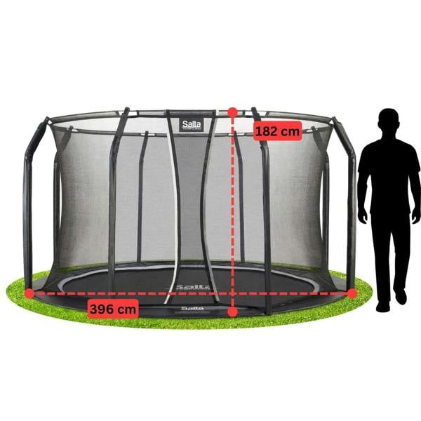 13ft Salta Royal Baseground Black Round Trampoline
