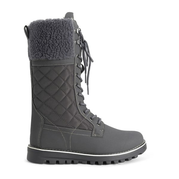 VIVA Women's Faux Fur Thermal Waterproof Outdoor Snow Winter Calf Boots