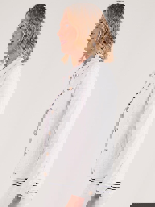 PennyPlain Denim Style Jacket - White Wash