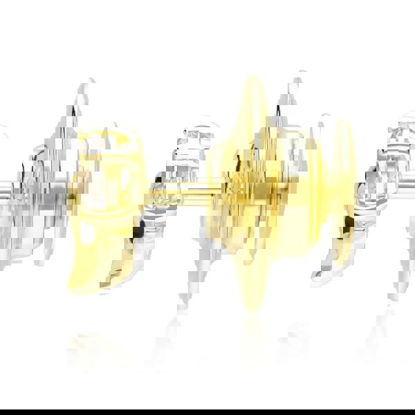 Gemondo Gardenia White Topaz Fox Pin In 9ct Yellow Gold