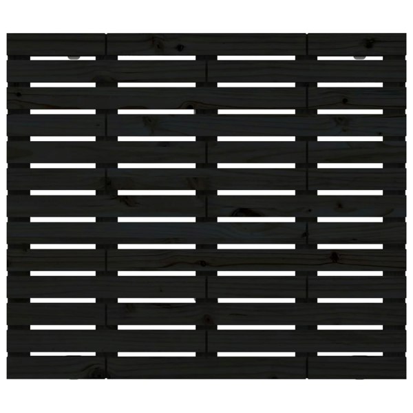 Berkfield Wall Headboard Black 141x3x91.5 cm Solid Wood Pine