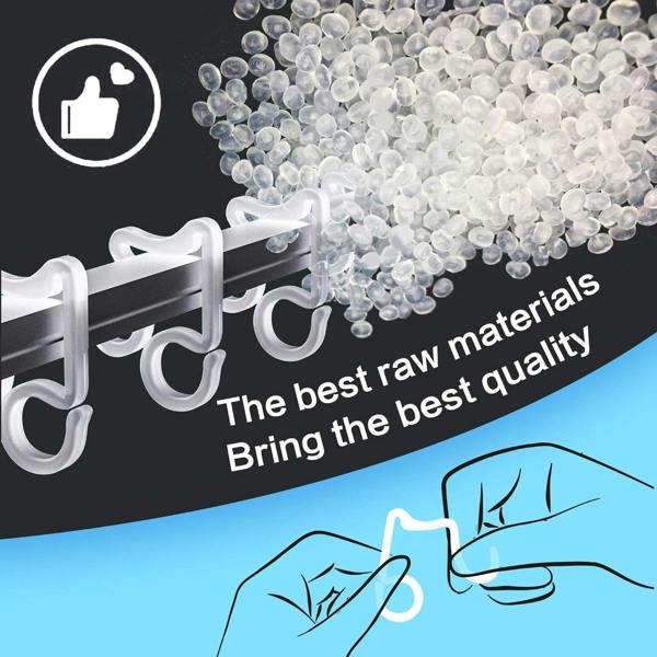 24Pcs Clear Gutter Hooks for Outdoor Lights and Festive Decorative Displays image 3