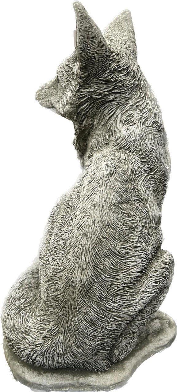 Stone Cast 'Fox' Garden Sculpture