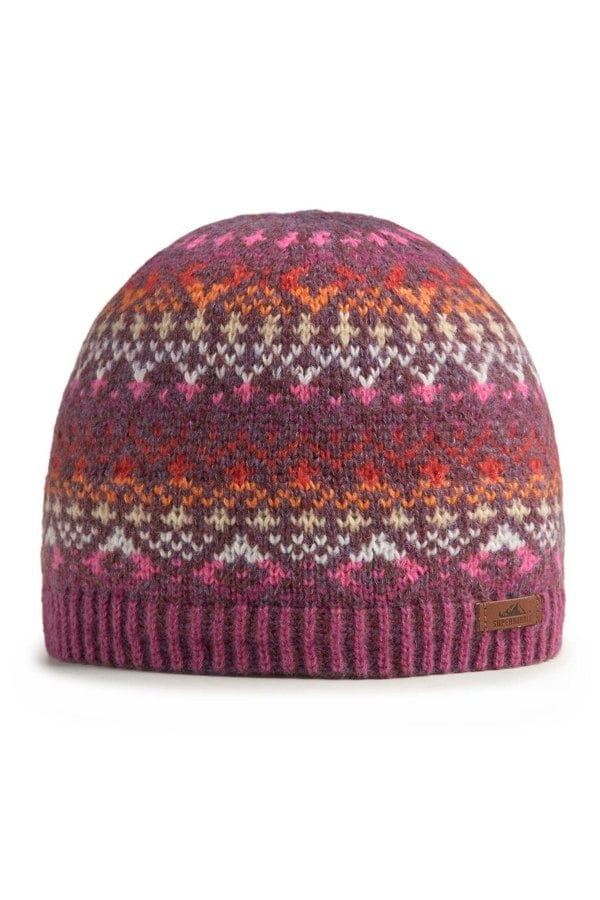 SuperBobble Hildasay Fairisle Beanie Hat - Berries