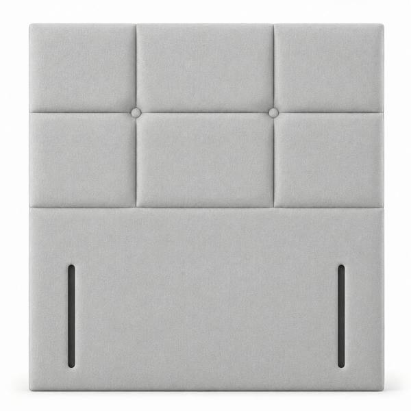 Great British Beds Harbor Cube Headboard - Silver Plush