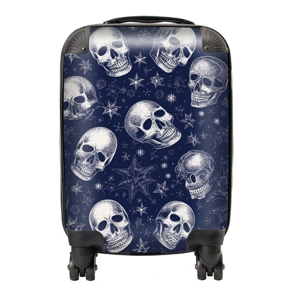 Warren Reed Evening Skulls And Stars Suitcase