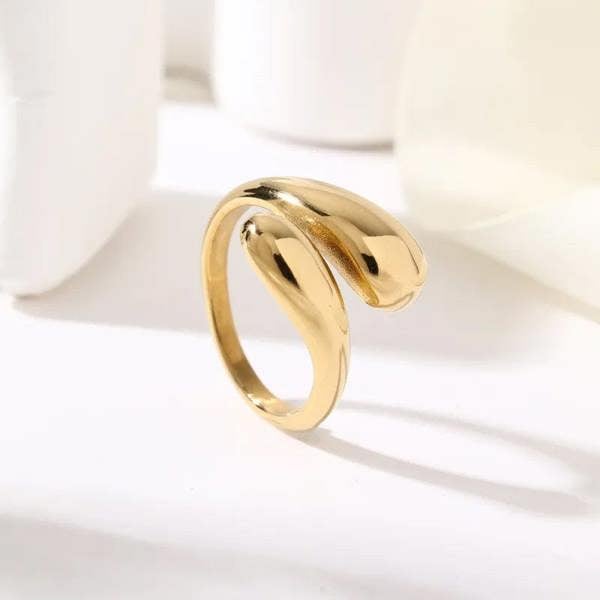 Elk & Bloom Chunky Double Dome 14K Gold Ring