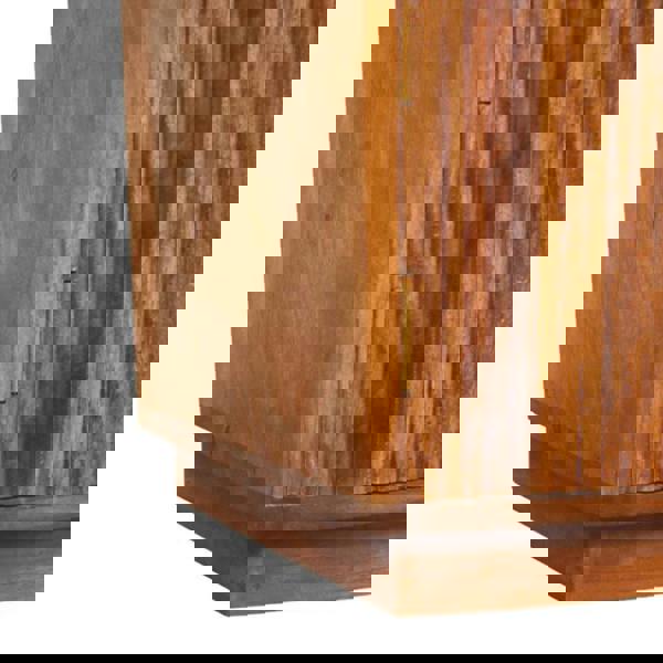 Artisan Furniture Solid Wood Curved Ribbed Bedside with Drawer