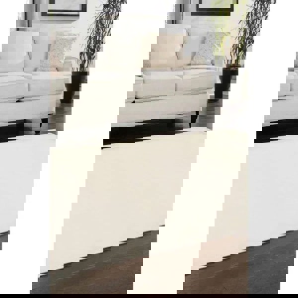 Solid Design Living Room Rug in Ivory – The Rugs