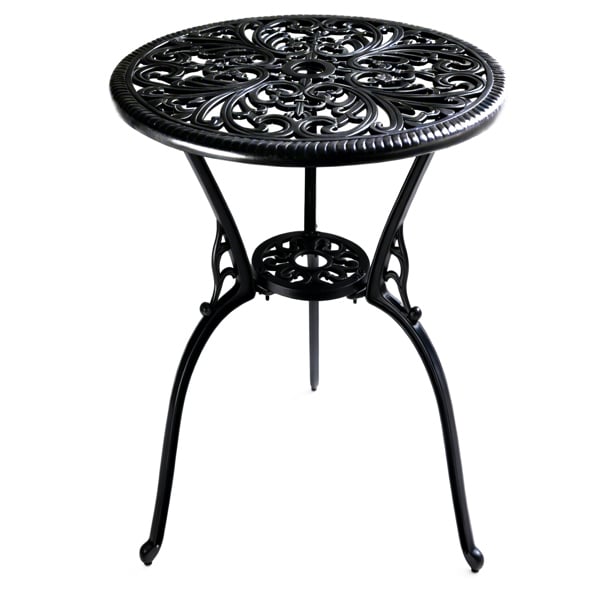Centurion Supports BANGUI Black Garden and Patio Cast Aluminium Bistro Table