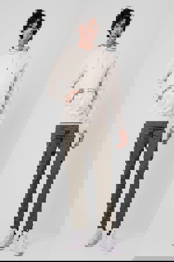 ENORSIA Men's Flap Detail Kangaroo Pocket Hoodie