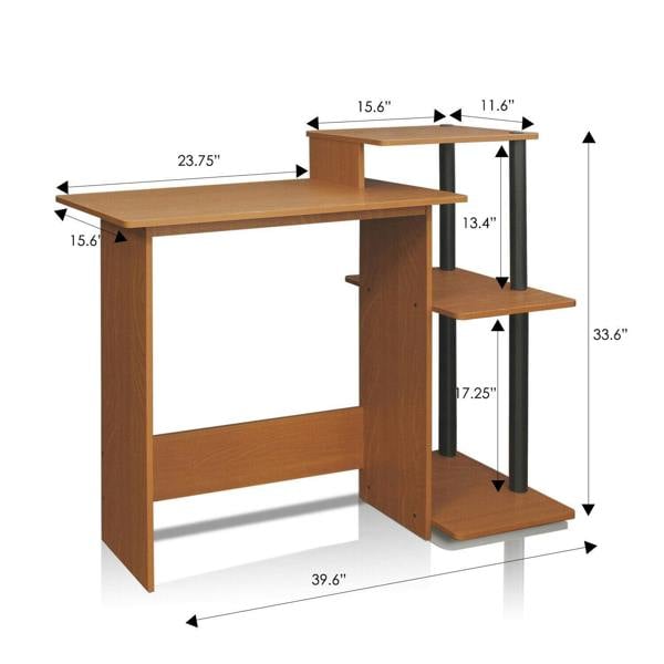 WALPLUS Efficient Home Laptop Notebook Computer Desk, Light Cherry/Black Featuring Durable Construction and Elegant Finish