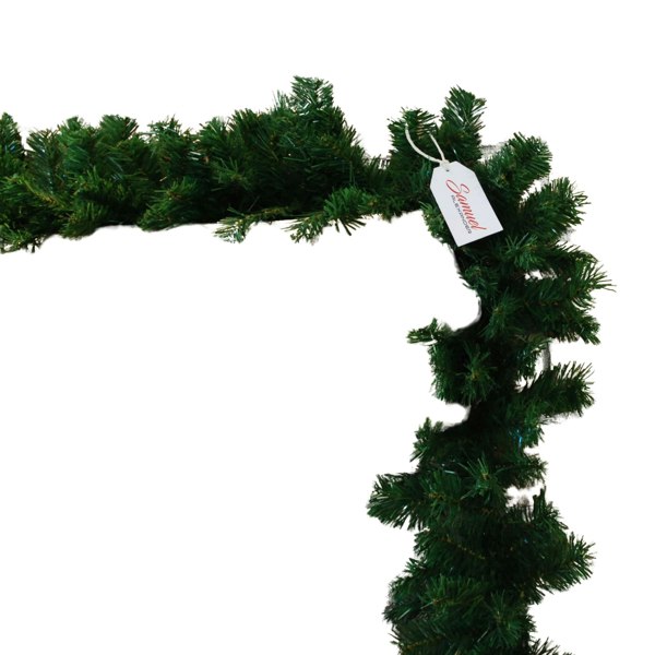 Samuel Alexander 270cm (9ft) x 25cm Plain Green Christmas Garland Decoration