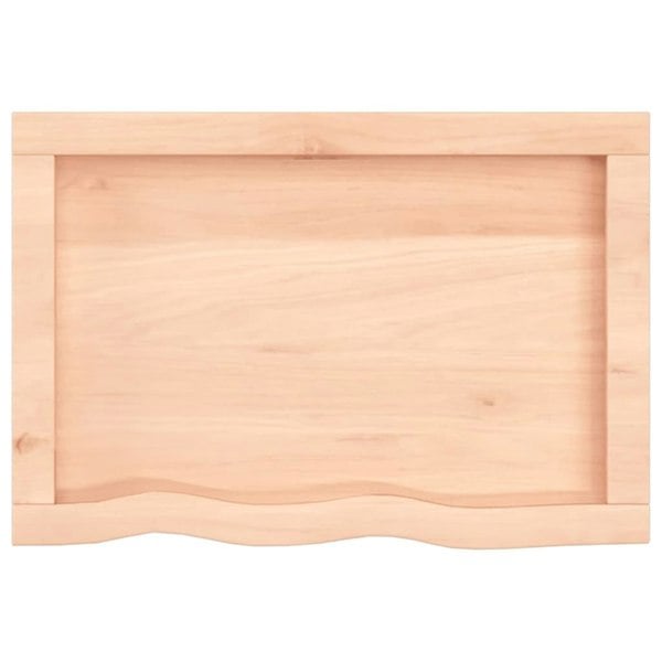 Berkfield Bathroom Countertop 60x40x6 cm Untreated Solid Wood