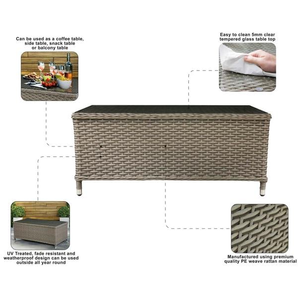 Dellonda DG71 Outdoor Furniture Action shot - information