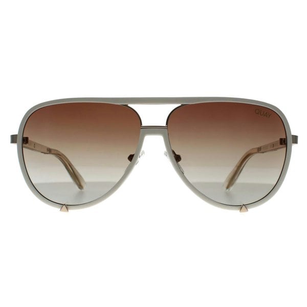Quay Sunglasses High Profile WHT White Brown Gradient