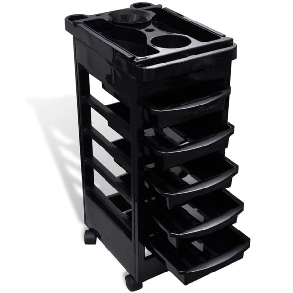 Berkfield Hair Salon Plastic Trolley with Wheels