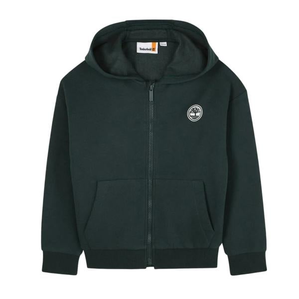 Timberland Boys Fleece Outdoor Full Zip Hoodie - Dark Green - 