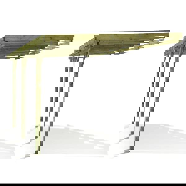 Cerland Henri Wall-Mounted Wooden Carport 3m x 5.25m Pressure Treated Pergola