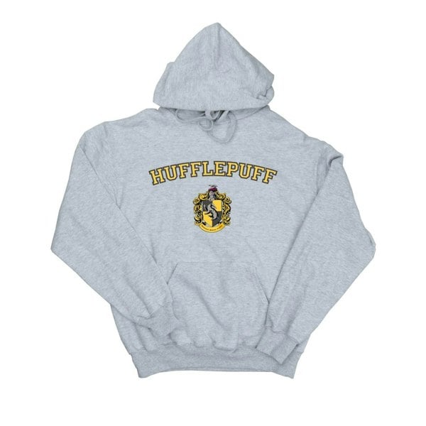 Harry Potter Womens/Ladies Hufflepuff Crest Hoodie - Sports Grey