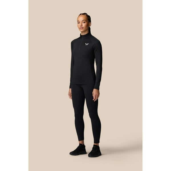 Castore 1/2 Zip Long Sleeve Top Polyester Women's Black