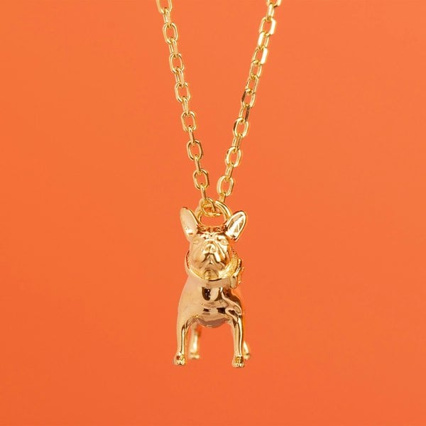 French Bulldog Gold Necklace - Personalised - MYLEE London