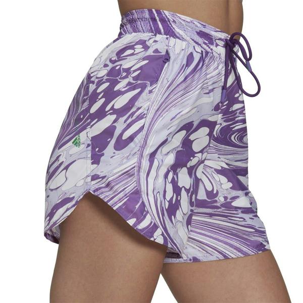 Adidas Womens/Ladies Stella McCartney Running Shorts - White Marble - 