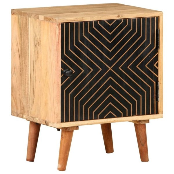 Berkfield Bedside Cabinet 40x30x50 cm Solid Acacia Wood