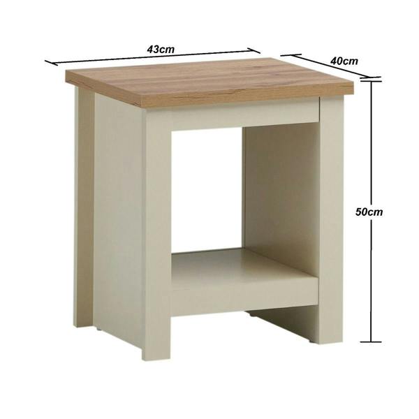 Timber Art Design Lisbon Modern Lamp Side Table with Open Shelf