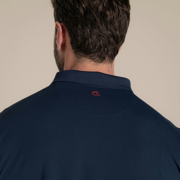 Craghoppers Mens Bramshaw Nosilife Short-Sleeved Golf Polo Shirt - Blue Navy - Blue Navy - 62% Recycled Polyester/28% Polyester/10% Elastane - XL